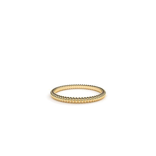 9k yellow gold stack ring