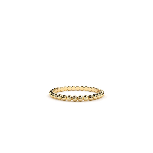 9k Yellow gold Dotted line ring