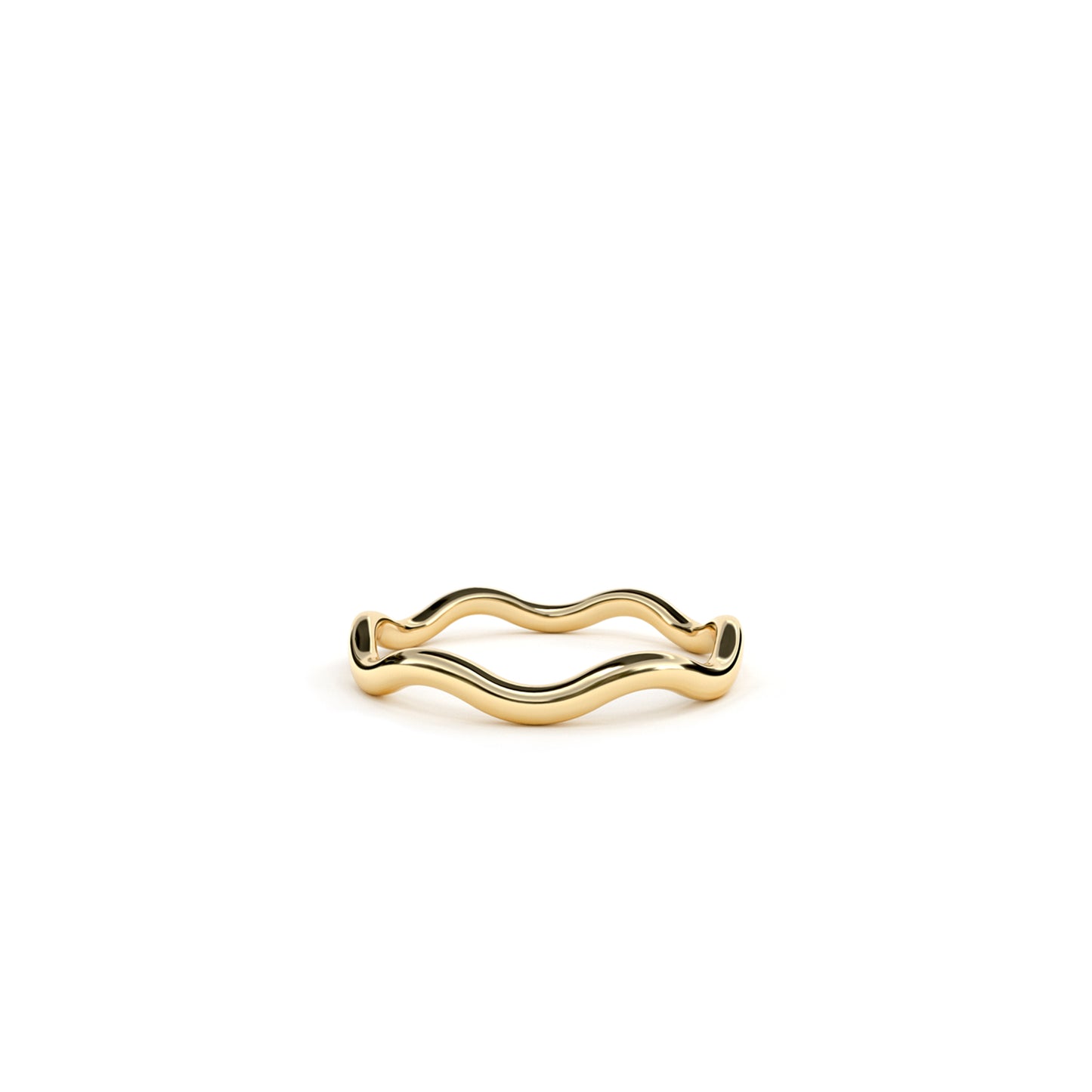 Smooth Go With The Flow ring in 9k yellow gold