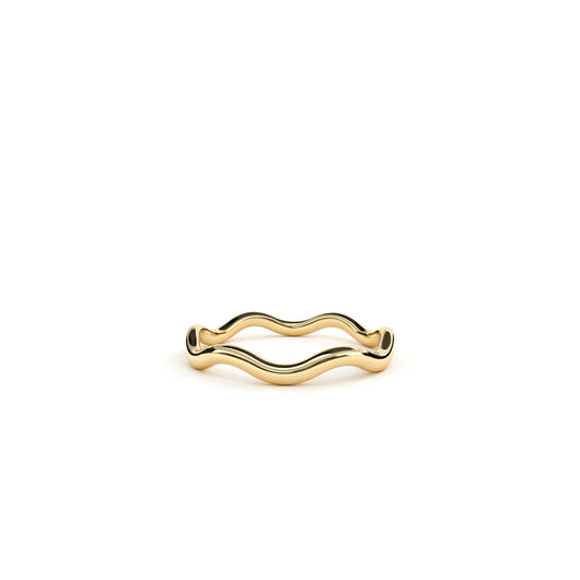 Smooth Go With The Flow ring in 9k yellow gold