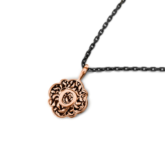 Round Love Letter in 9k Gold