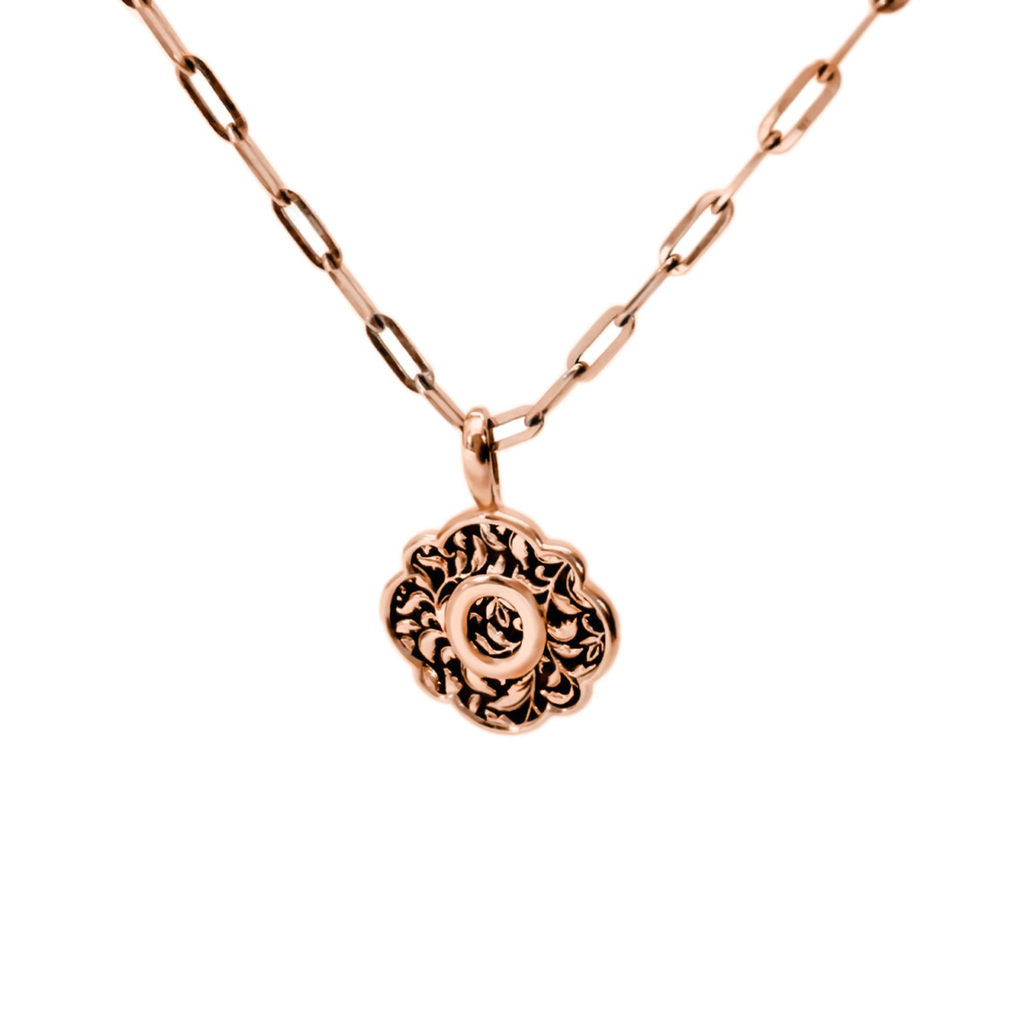 Round Love Letter in 9k Gold