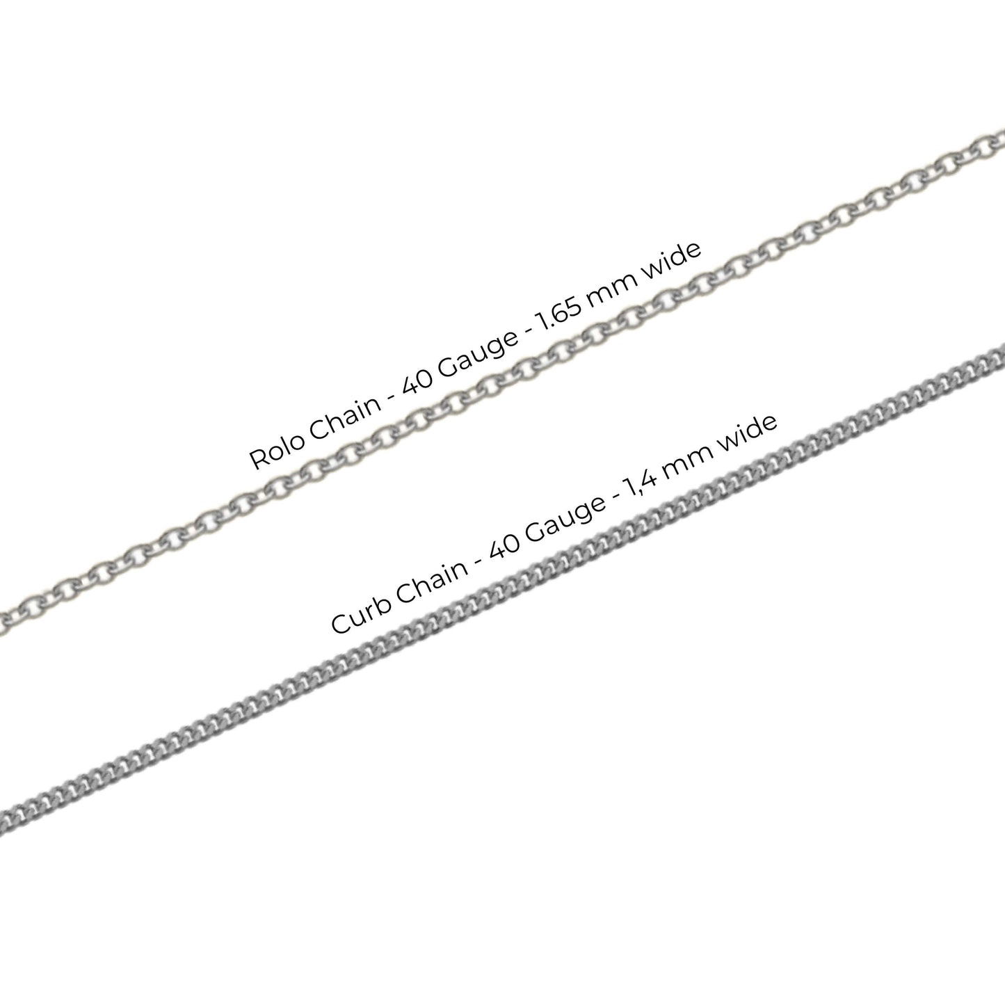 Silver rolo and curb chain