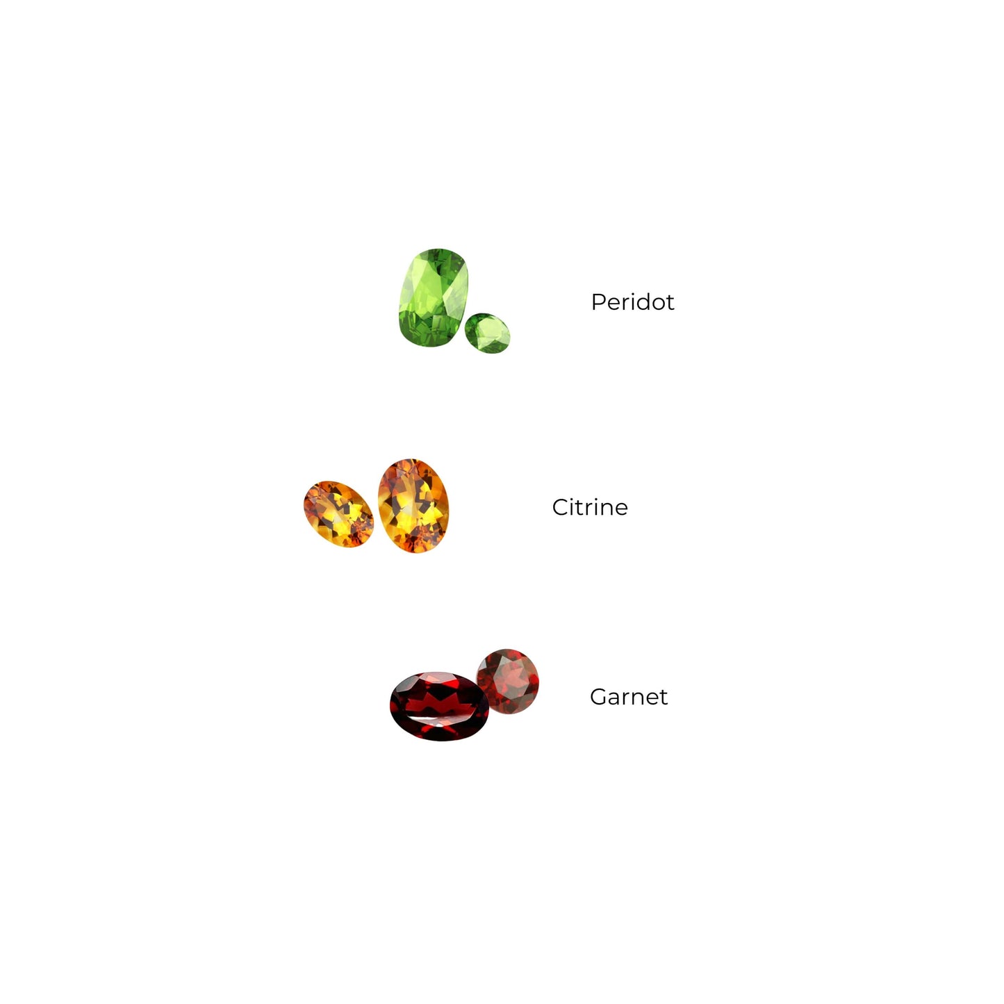 Gemstone options for pendants
