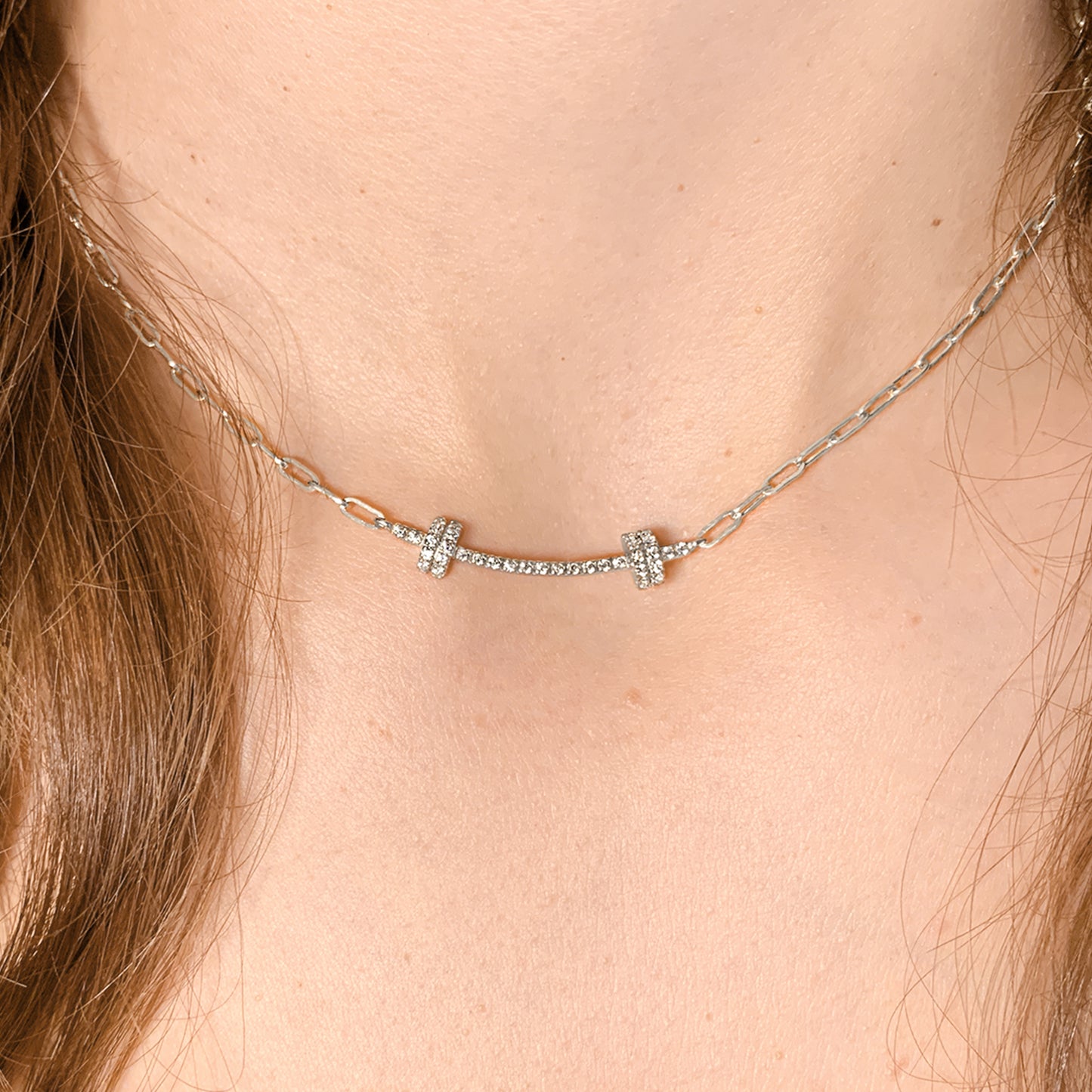 Barbell Smile - Covered in Moissanite