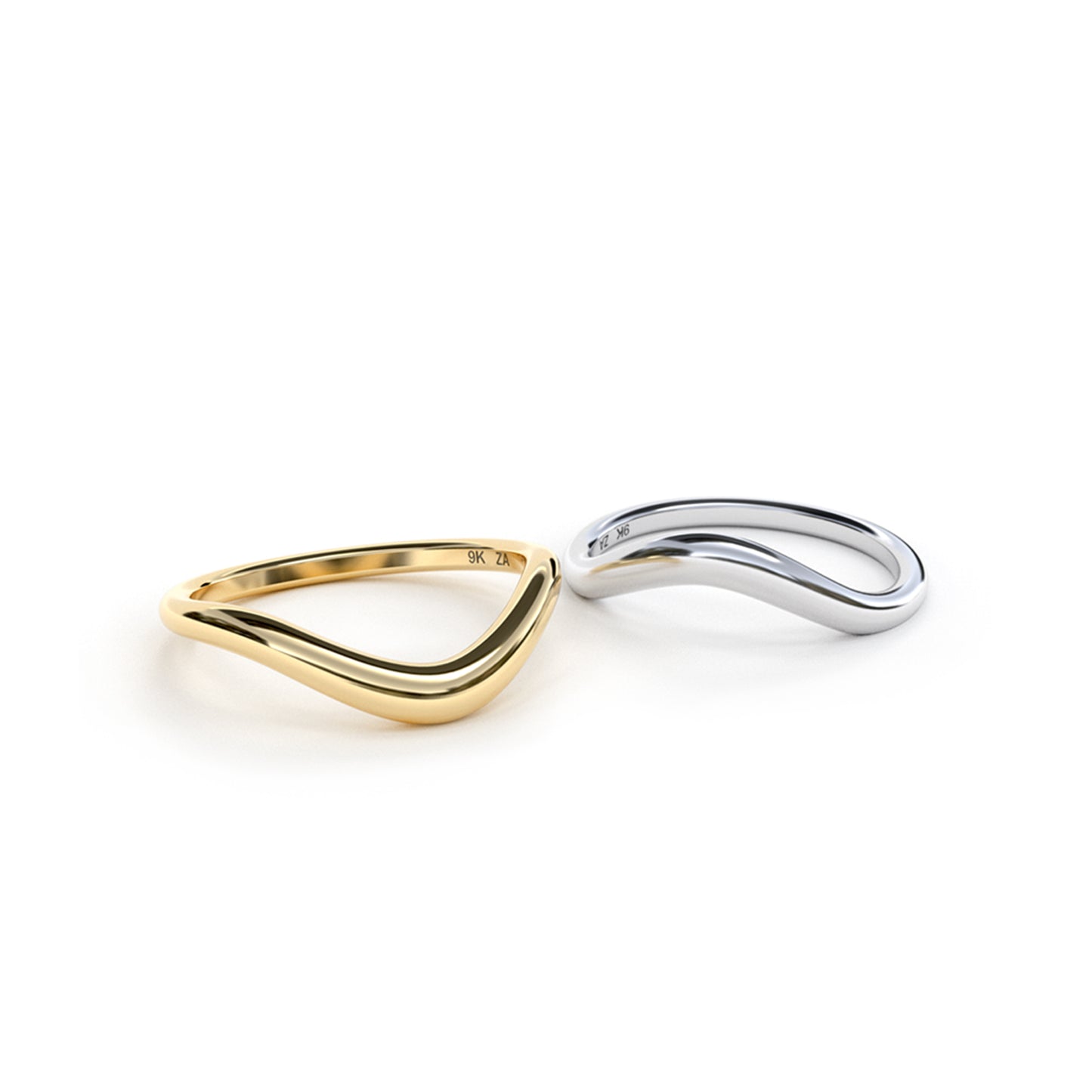 The Bend The Rules ring in 9k yellow and white gold