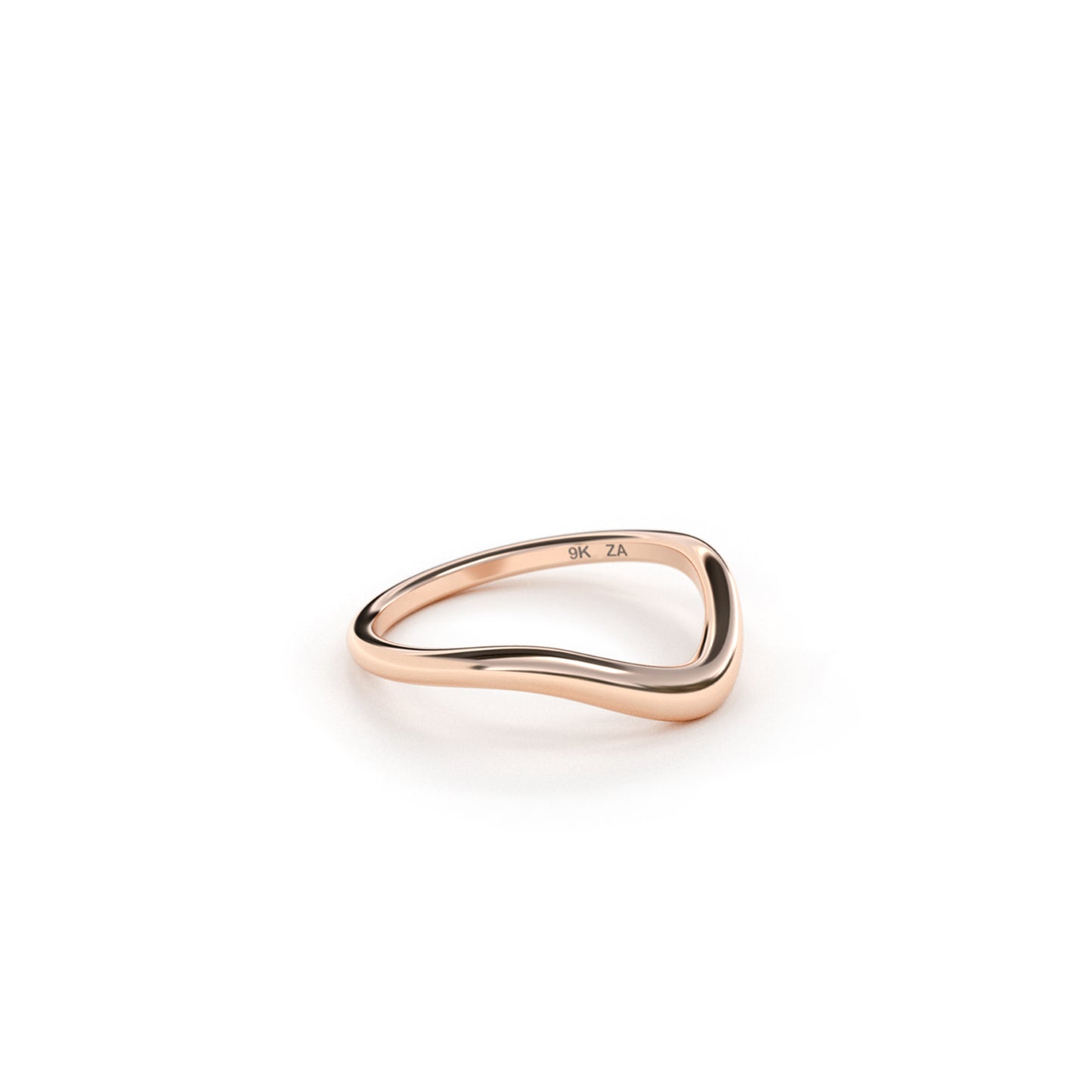 The Bend The Rules ring in 9k rose gold viewed from the side