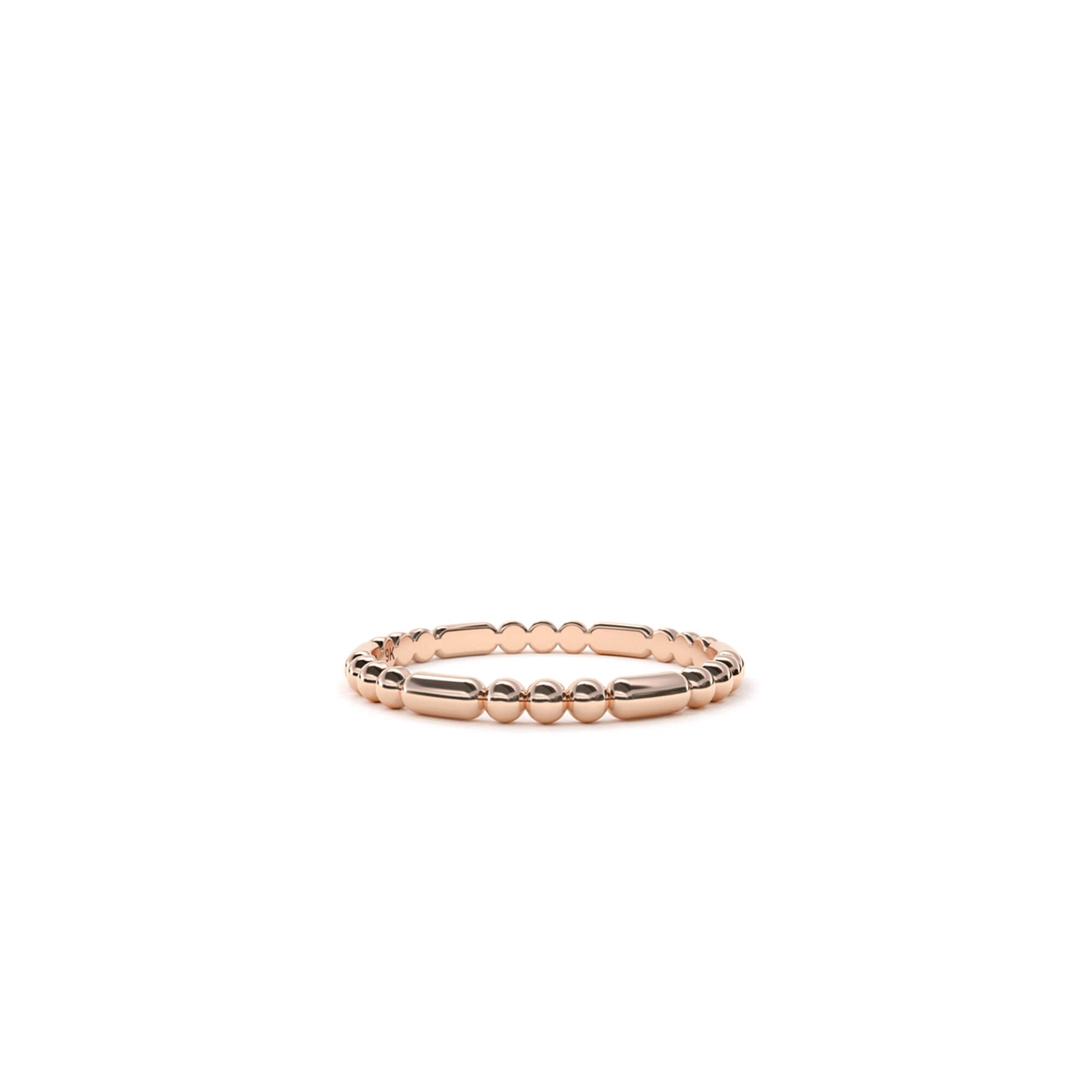 Connect the dots ring in 9k rose gold