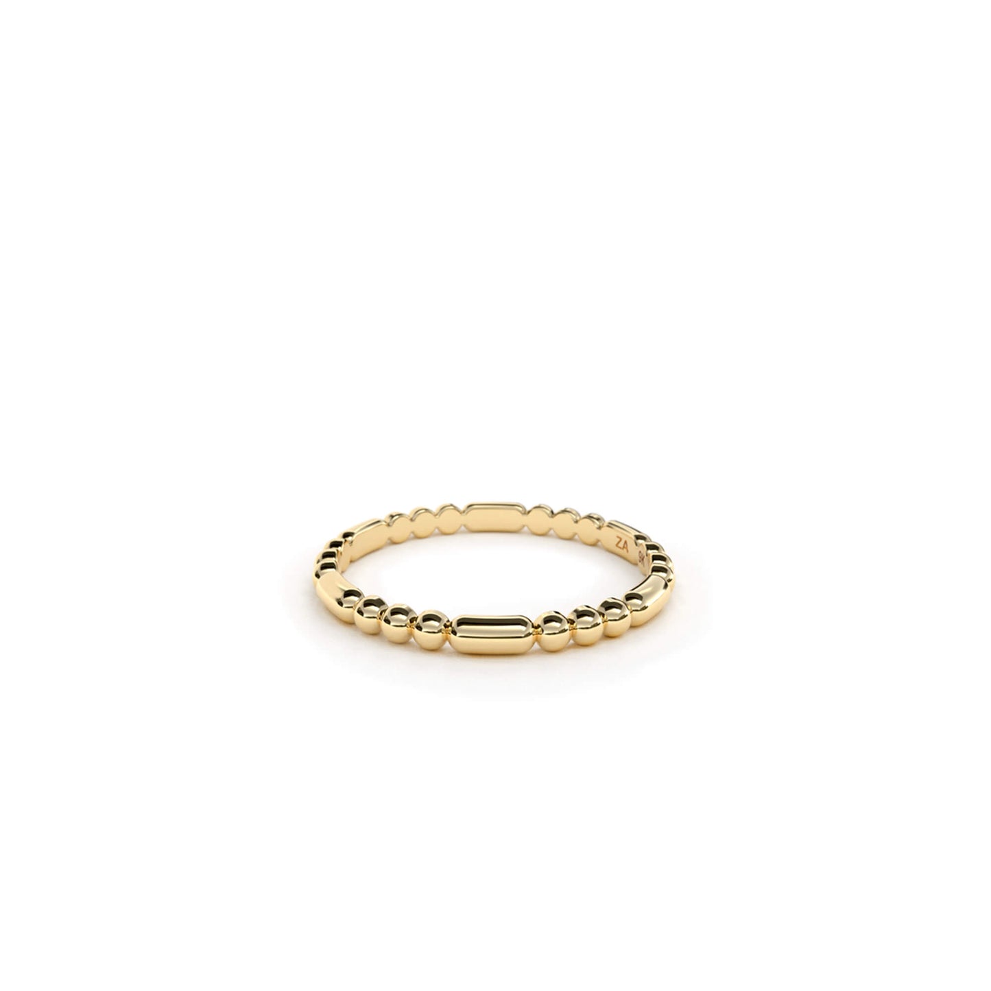 Connect the dots ring in 9k yellow gold