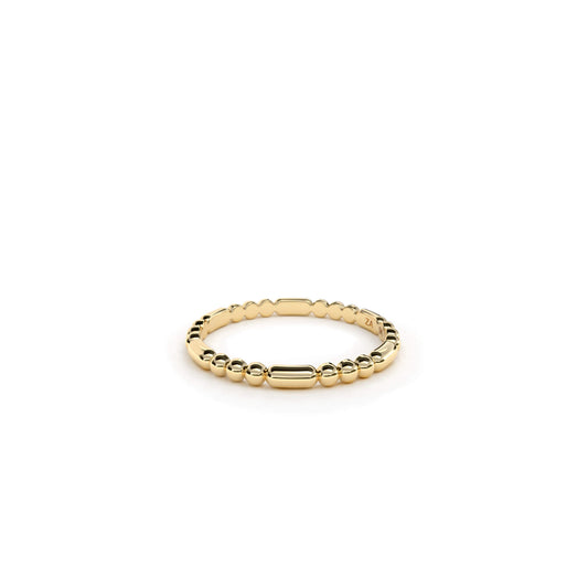 Connect the dots ring in 9k yellow gold