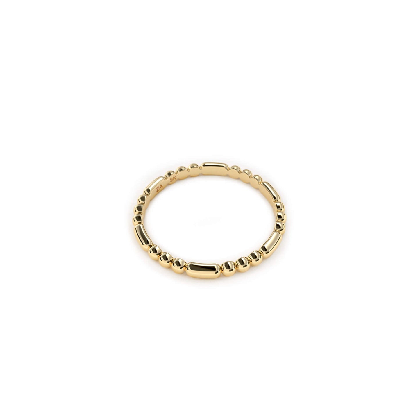 Connect the dots ring in 9k yellow gold