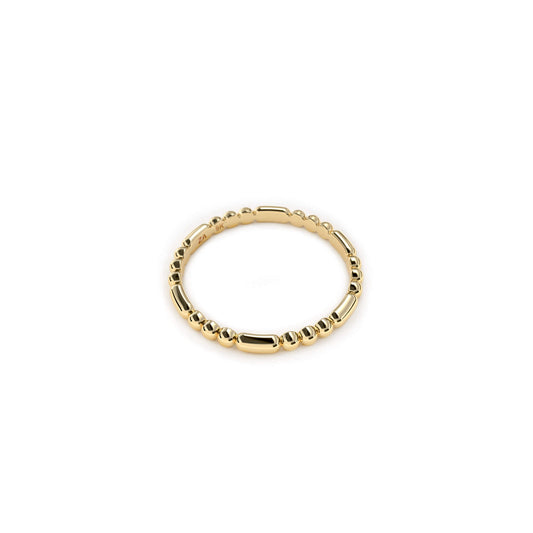 Connect the dots ring in 9k yellow gold