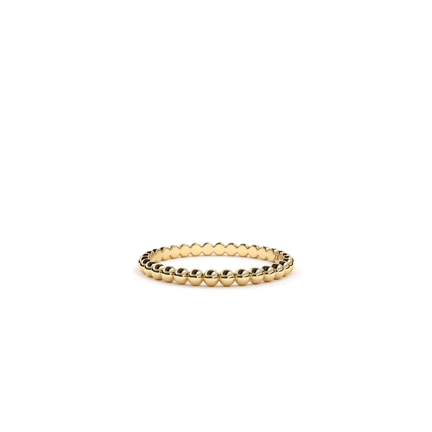 9k Yellow gold Dotted line ring 