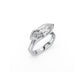 Bold east-west marquise engagement ring in white gold, perspective view