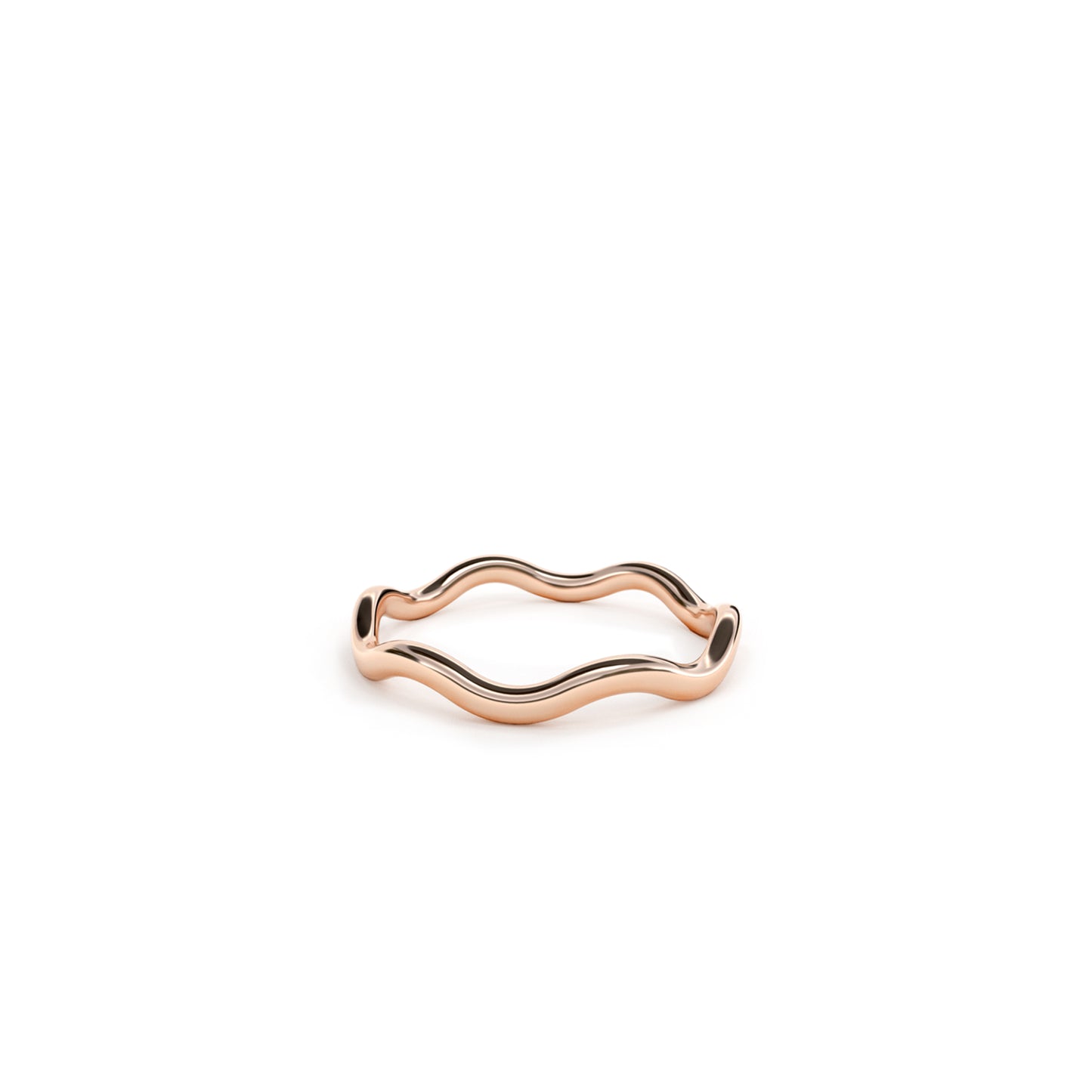 Smooth Go With The Flow ring in 9k rose gold 