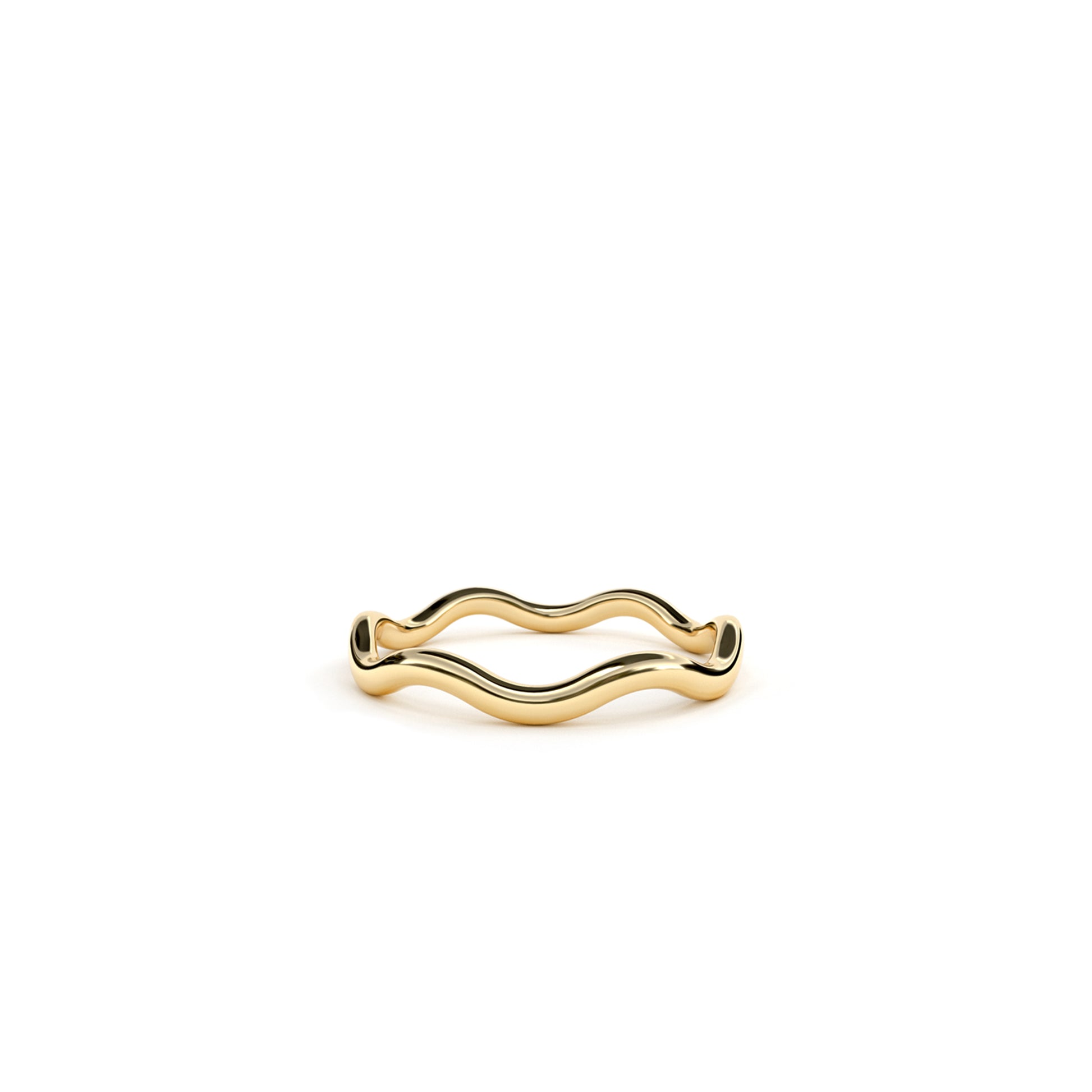 Smooth Go With The Flow ring in 9k yellow gold 