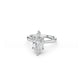 Elegant marquise-cut diamond engagement ring with refined cathedral setting in platinum