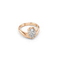Rose gold oval bezel set diamond engagement ring with chunky curved band | South Africa