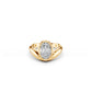Oval bezel-set diamond engagement ring with boldly curved gold band in yellow gold | South Africa