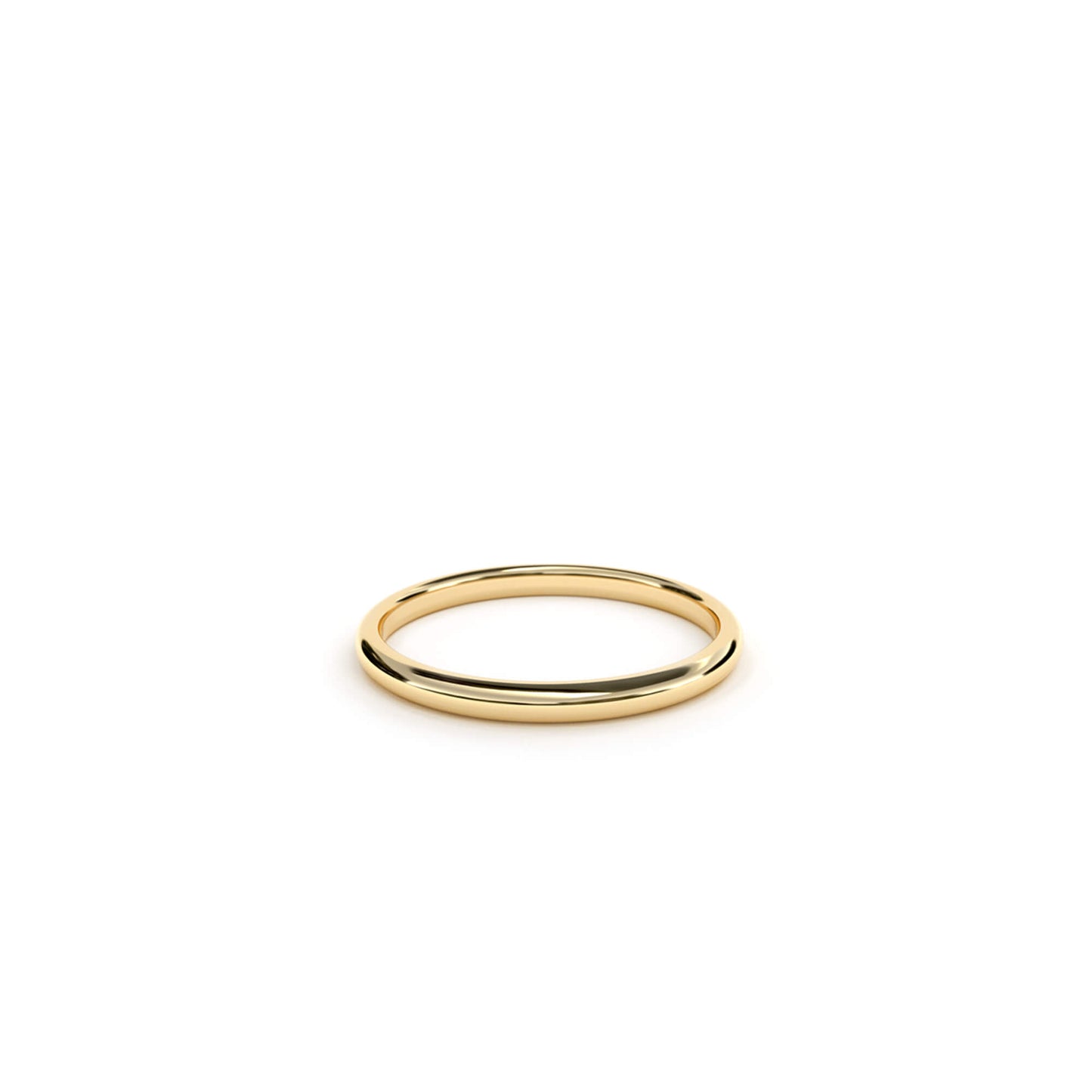 9k Yellow gold plump half round band