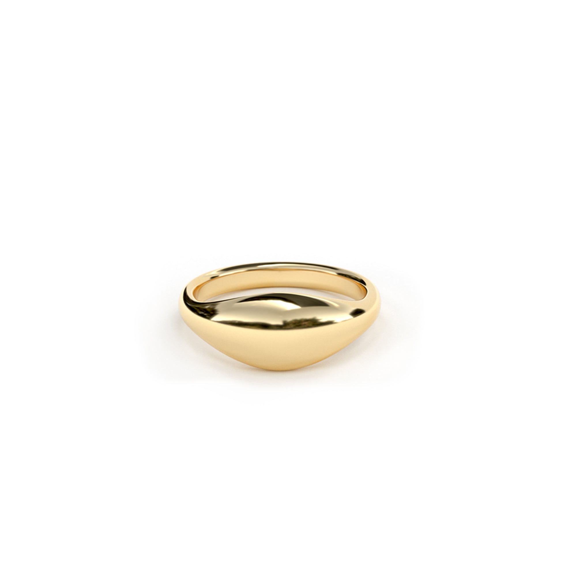 Puffy Signet Ring in 9k yellow gold 