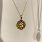 Round Love Letter in 9k Gold