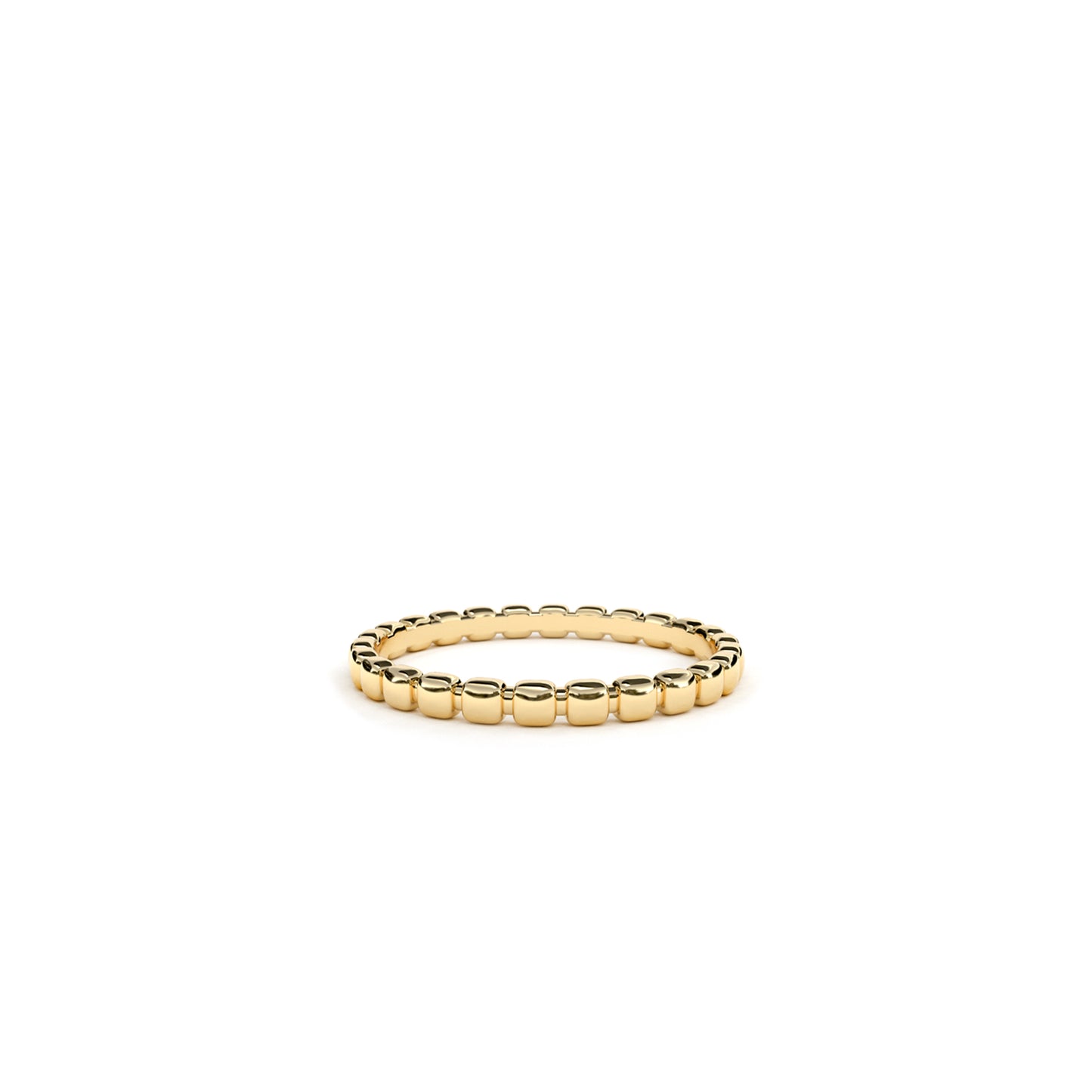 2mm Squared Away Stack Ring in 9k yellow gold