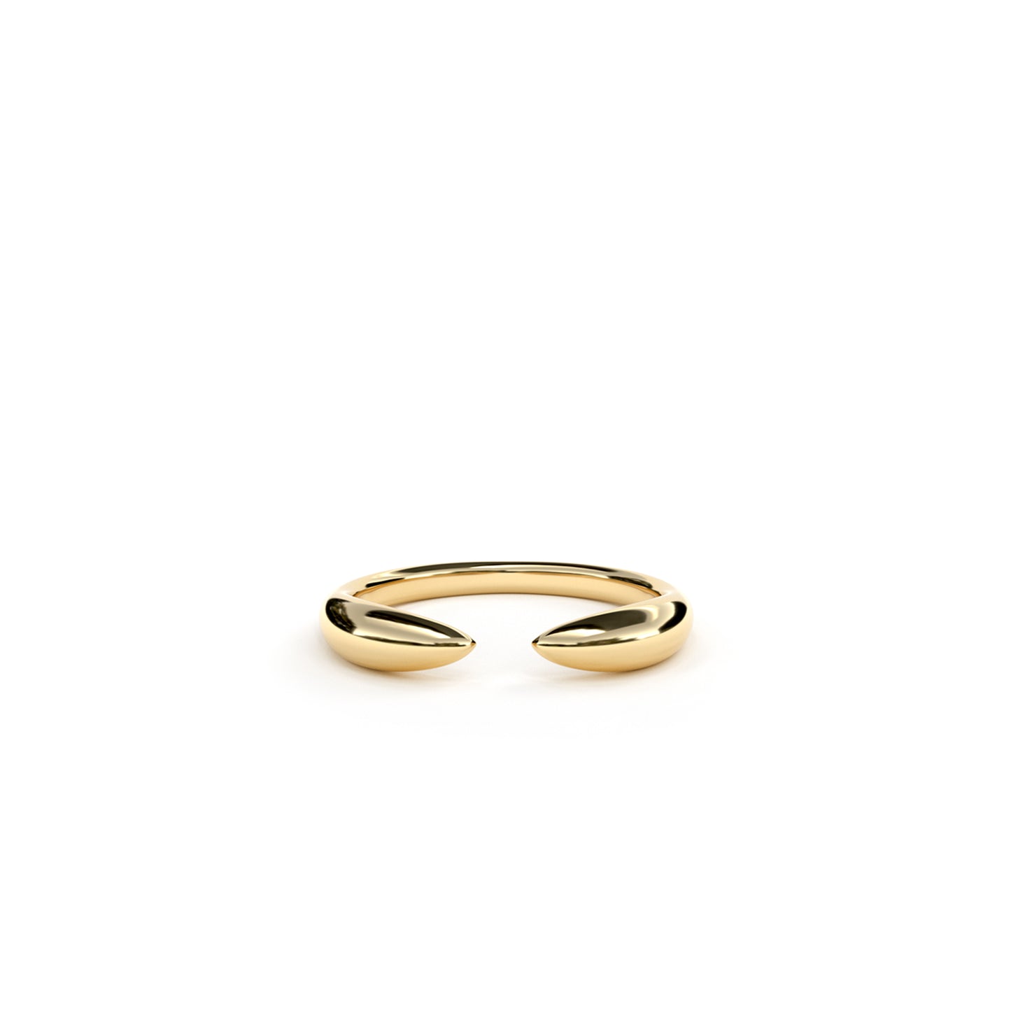 9K yellow gold open stinger ring 